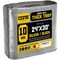 Core Tarps Heavy Duty Tarp, 30 ft x 0.5 mm H x 24 ft W, 10 Mil, Silver/Black, Polyethylene CT-601-24X30 - alternate 1
